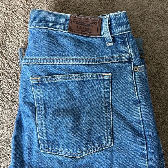 L.L. Bean medium-dark wash high waisted mom jeans - Picture 3 of 3